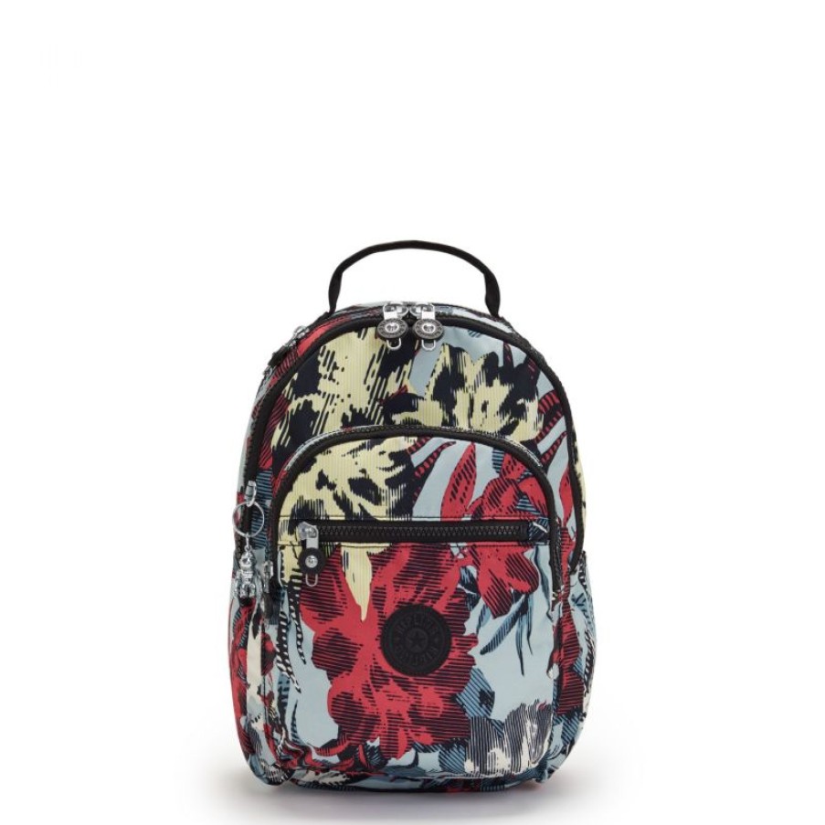 Femmes Kipling Sac A Dos | Sac A Dos Seoul S Casual Flower En Toile - Kipling