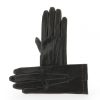 Femmes Isotoner Gants | Gants Femme Cuir Agneau Noir - Isotoner