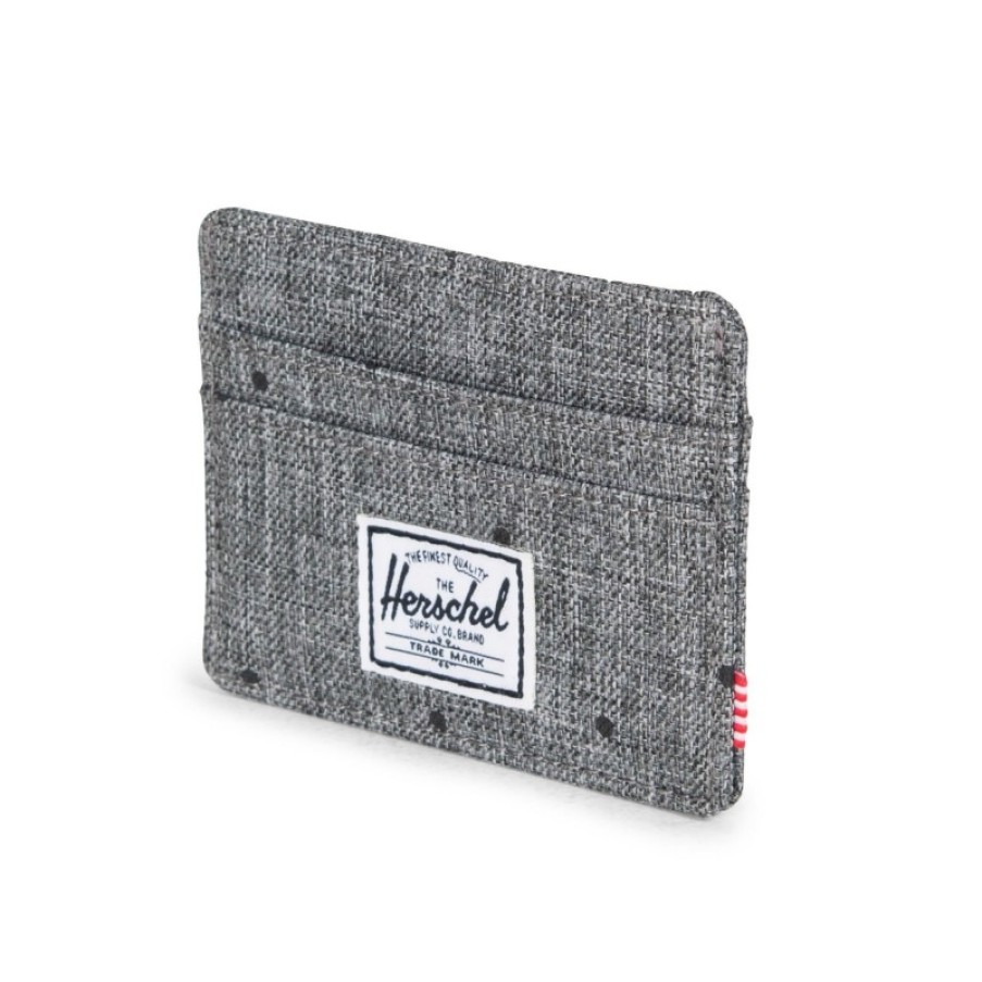 Femmes Herschel Porte Cartes | Porte-Cartes Charlie Scattered Raven Crosshatch - Herschel