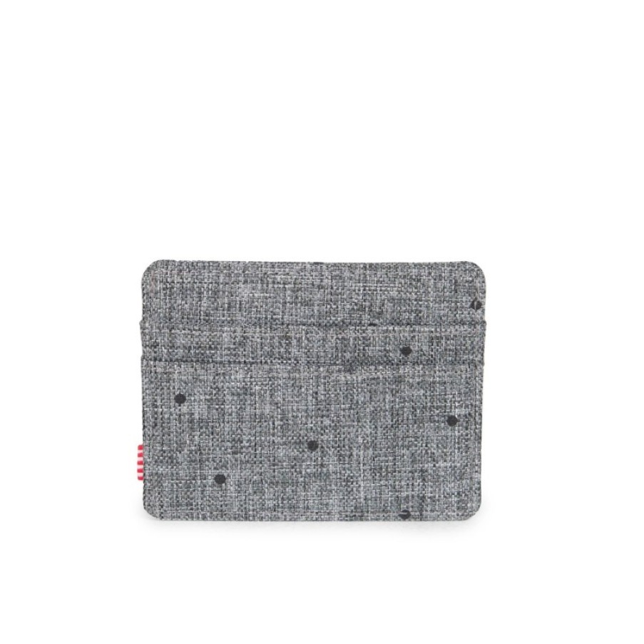 Femmes Herschel Porte Cartes | Porte-Cartes Charlie Scattered Raven Crosshatch - Herschel