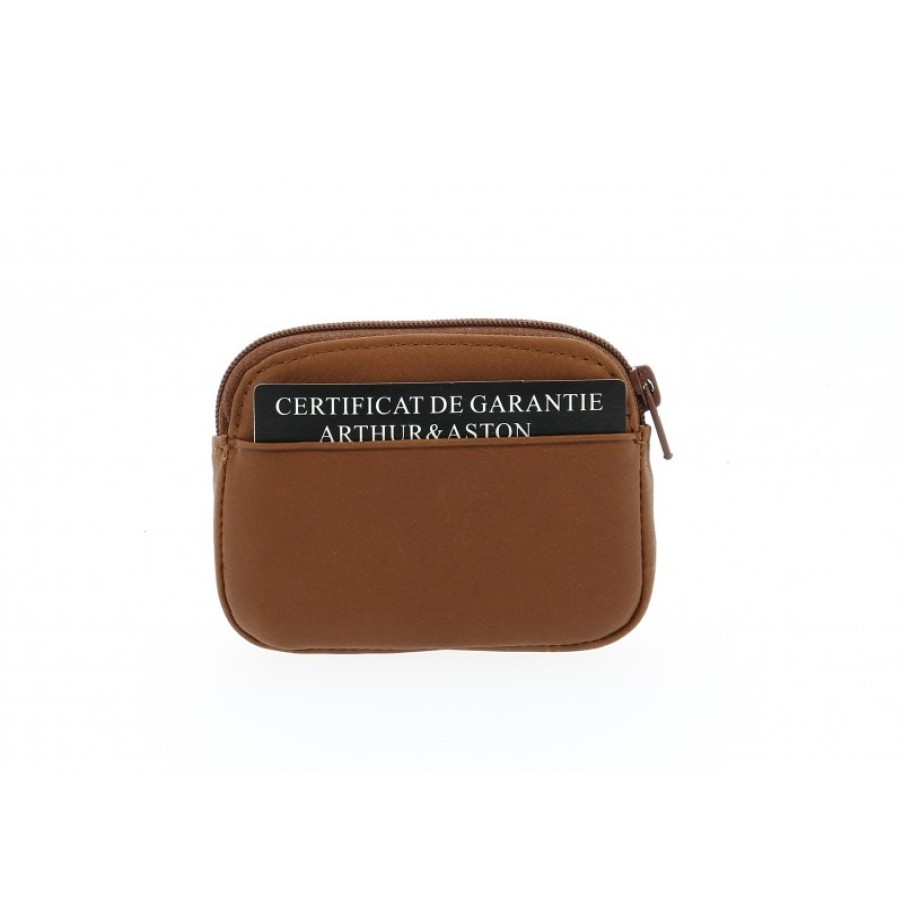 Hommes Arthur & Aston Porte Monnaie | Porte Monnaie Zippe Oscar En Cuir - Arthur & Aston