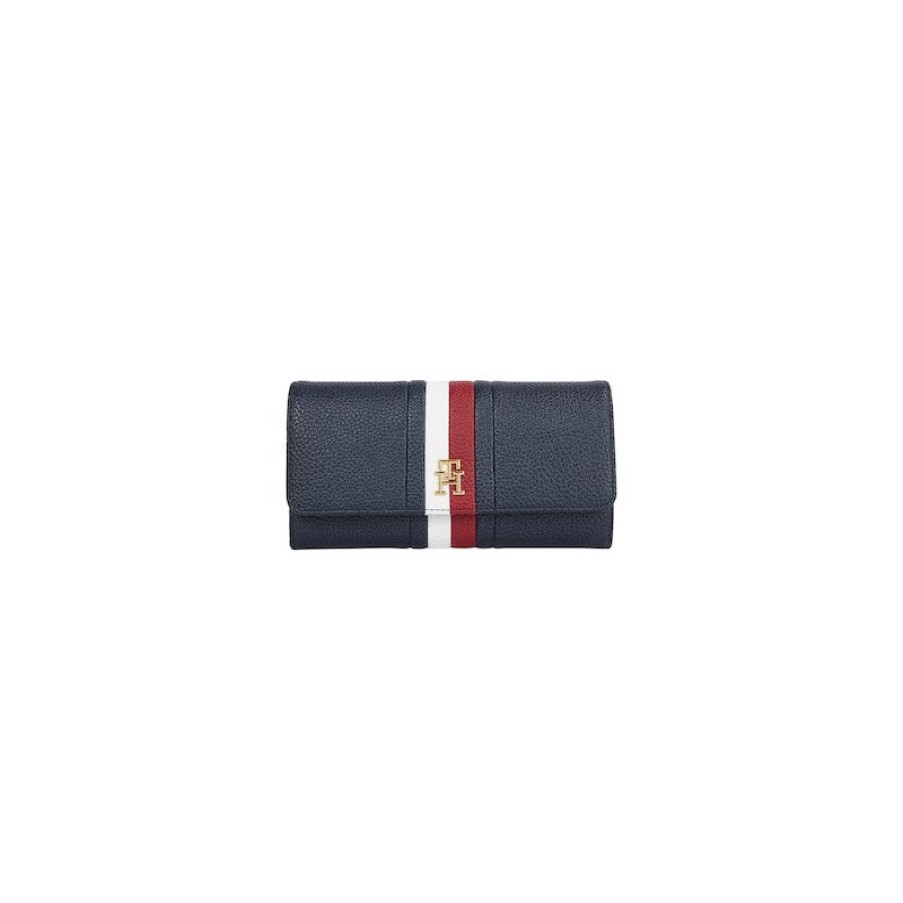 Femmes Tommy Hilfiger Portefeuille | Portefeuille A Rabat Emblem