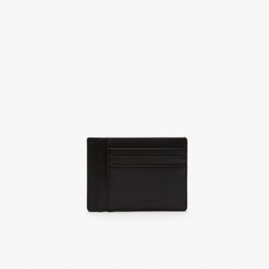 Hommes Lacoste Porte Cartes | Porte-Cartes Chantaco En Cuir - Lacoste