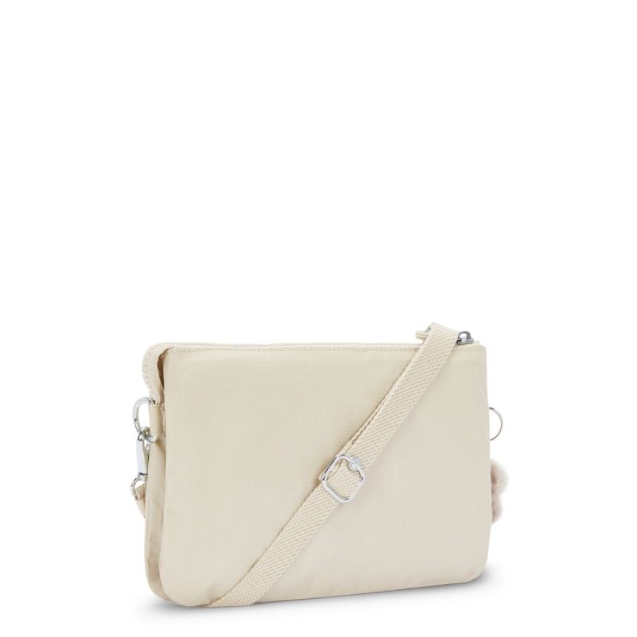 Femmes Kipling Sac Bandouliere | Petit Sac Bandouliere Riri Beige Pearl En Toile - Kipling