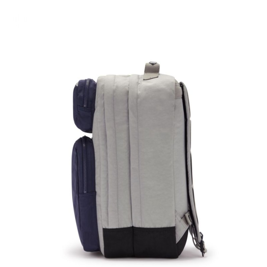 Femmes Kipling Sac A Dos | Sac A Dos Scotty Playful Grey En Toile - Kipling