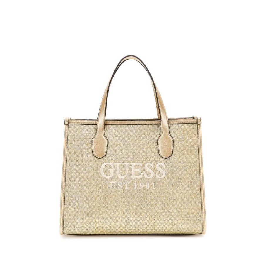 Femmes Guess Sac Cabas | Sac Cabas Silvana En Synthetique - Guess