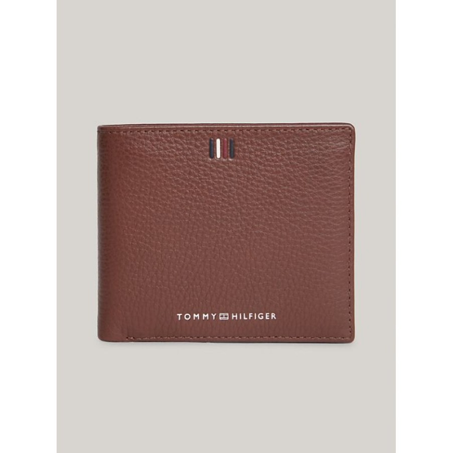 Hommes Tommy Hilfiger Portefeuille | Portefeuille Central En Cuir - Tommy Hilfiger