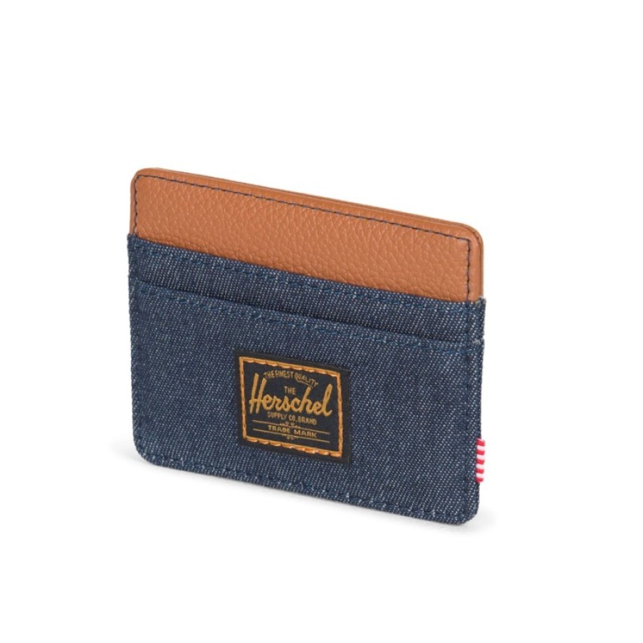 Femmes Herschel Porte Cartes | Porte-Cartes Charlie Dark Denim - Herschel