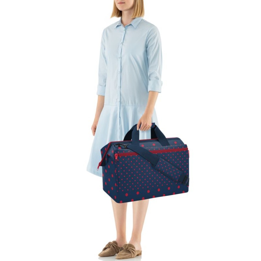 Bagages Reisenthel | Sac De Voyage Allrounder L Pocket Mixed Dots Red En Toile - Reisenthel