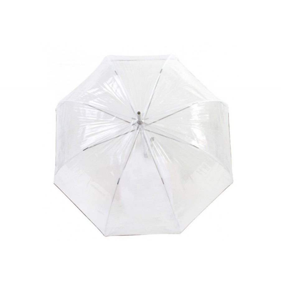 Femmes Isotoner Parapluie | Parapluie Cloche Canne Transparent Noir - Isotoner