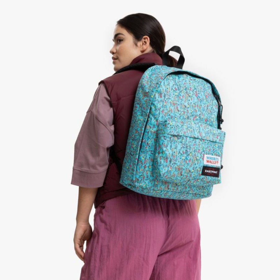 Femmes Eastpak Sac A Dos Ordinateur | Sac A Dos Out Of Office Wally Pattern Blue - Eastpak