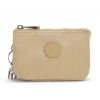 Femmes Kipling Porte Monnaie | Porte-Monnaie Creativity S Cool Beige En Toile - Kipling