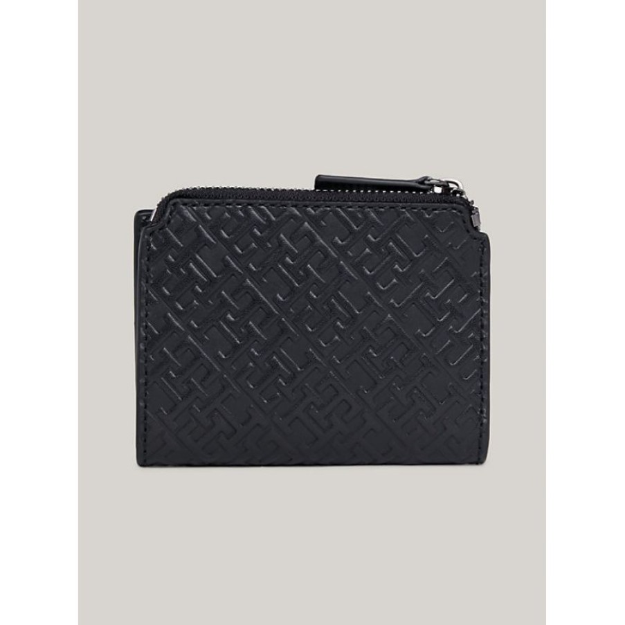 Hommes Tommy Hilfiger Portefeuille | Portefeuille Th Monogram En Cuir - Tommy Hilfiger