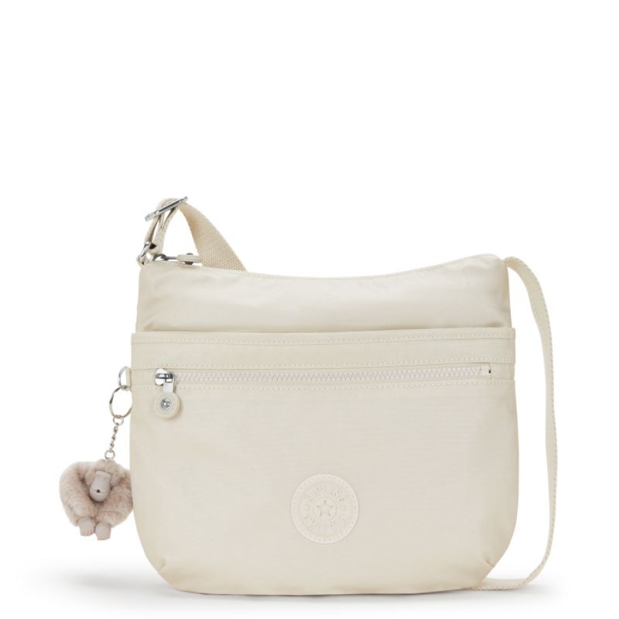 Femmes Kipling Sac Bandouliere | Sac Bandouliere Arto Beige Pearl En Toile-Kipling