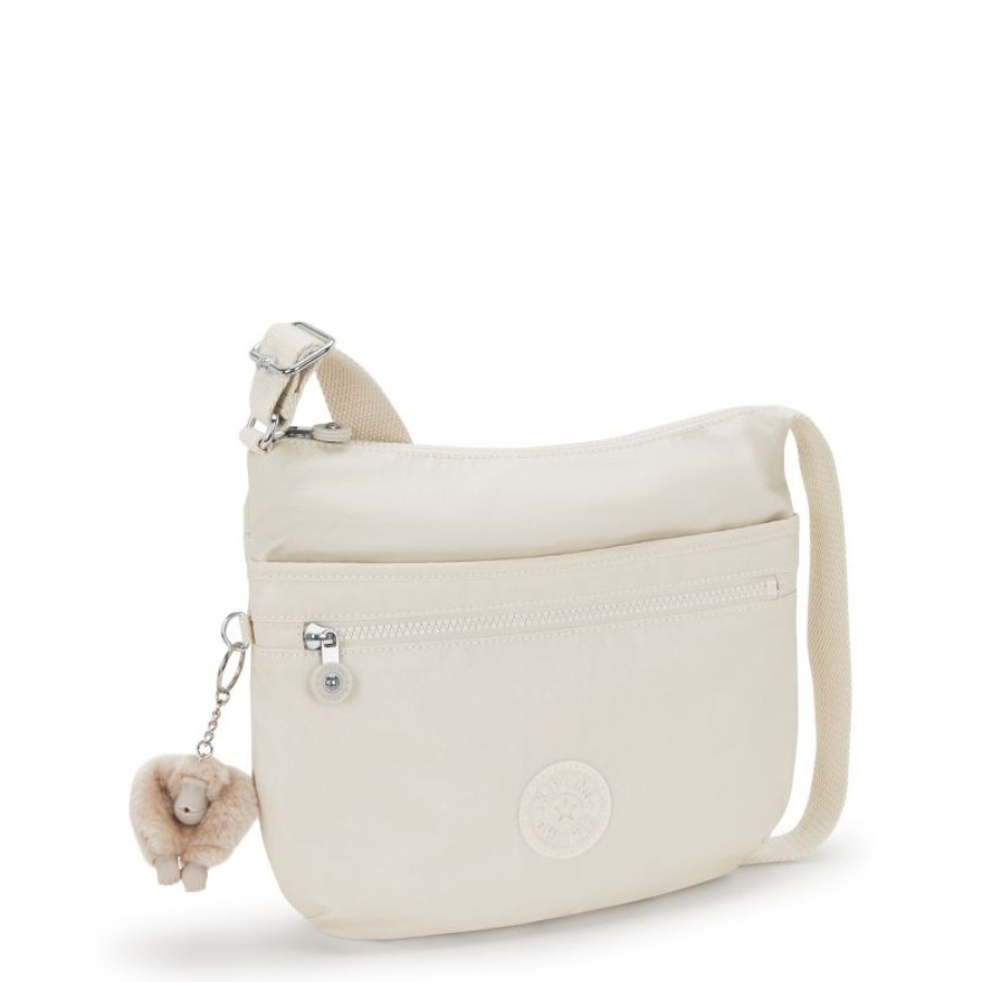 Femmes Kipling Sac Bandouliere | Sac Bandouliere Arto Beige Pearl En Toile-Kipling